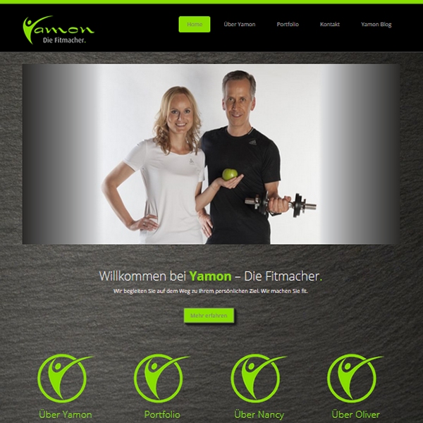 Website Screenshot Homepage yamon.de